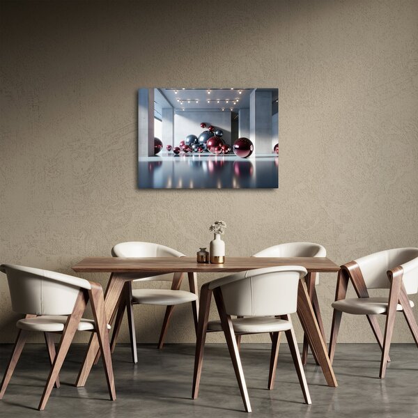 Obraz - 3D przestrzeń z kulami II. (70x50 cm)