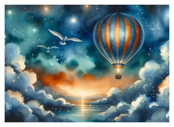 Obraz - Lot pod nocnym niebem (70x50 cm)
