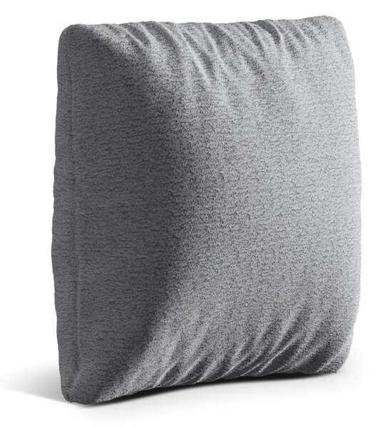 Jasnoszara poduszka na sofę z materiału bouclé Kemi – Cosmopolitan Design