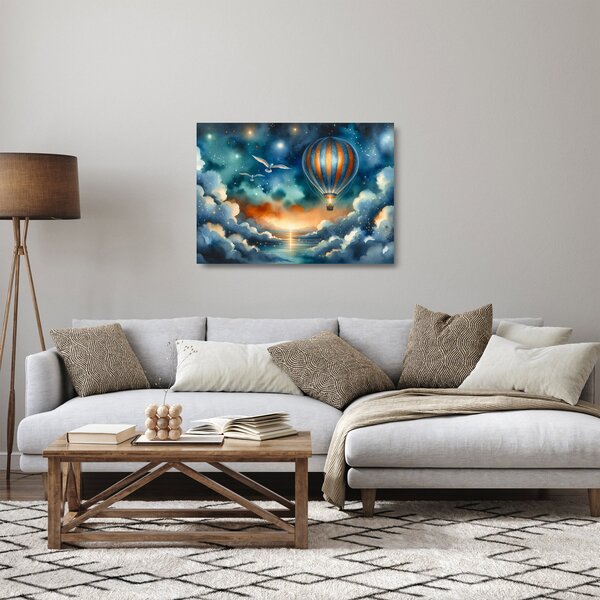 Obraz na szkle - Lot pod nocnym niebem (70x50 cm)