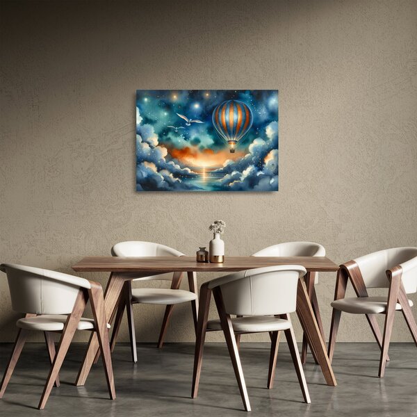 Obraz na szkle - Lot pod nocnym niebem (70x50 cm)