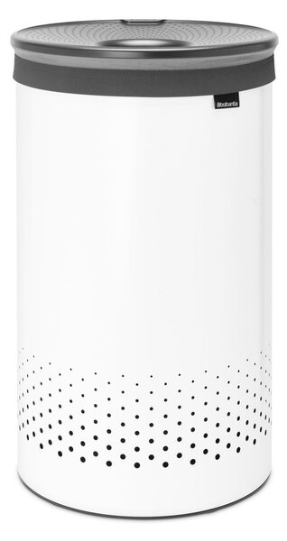 Biały metalowy kosz na pranie 60 l – Brabantia