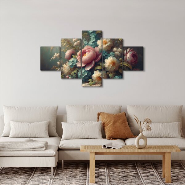 Obraz - Martwa natura z kwiatami - obraz (125x70 cm)