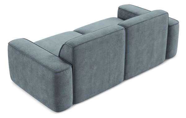 Szaroniebieska sofa z tkaniny szenilowej 204 cm Omao – Makamii
