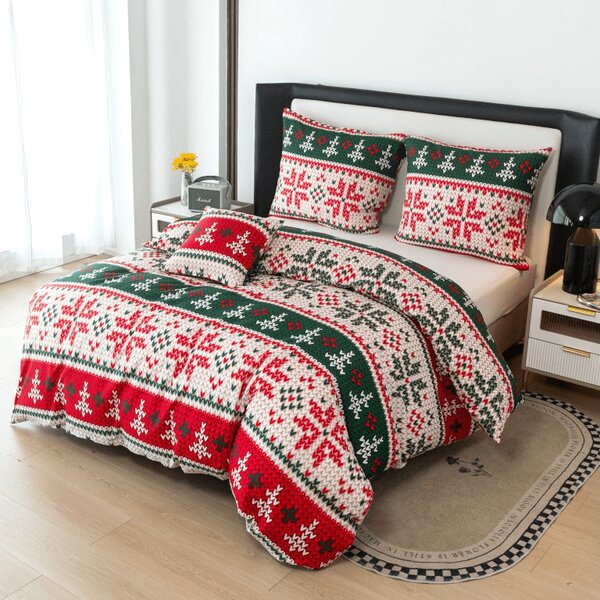 Pościel z mikrofibry FROSTED CHRISTMAS kolorowa Rozmiar pościeli: 70 x 90 cm | 140 x 220 cm