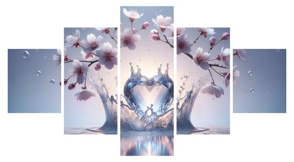 Obraz - Diamentowe serce (125x70 cm)