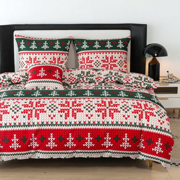 Pościel z mikrofibry FROSTED CHRISTMAS kolorowa Rozmiar pościeli: 70 x 90 cm | 140 x 220 cm