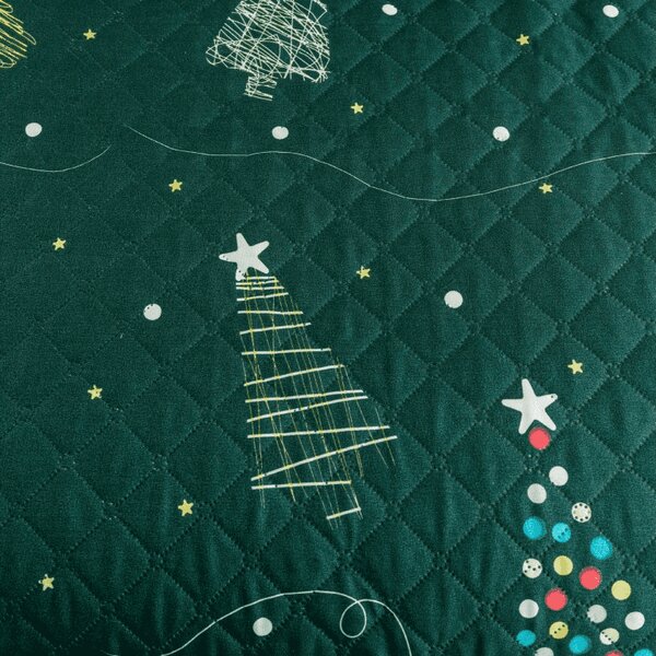 Narzuta na łóżko CHRISTMAS DRIFT, zielony Rozmiar: 170 x 210 cm