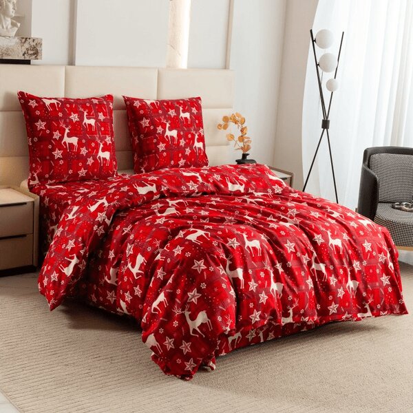 Pościel z mikrofibry VELVET CHRISTMAS czerwone Rozmiar pościeli: 70 x 90 cm | 140 x 220 cm