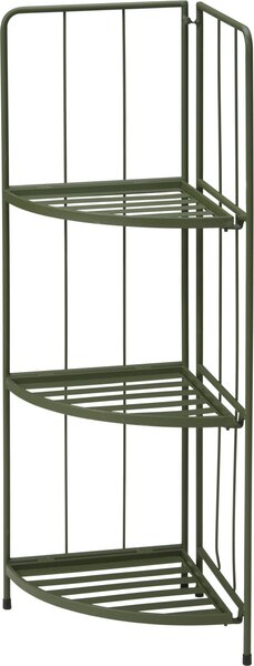 Excellent Houseware składany narożny stojak na kwiaty, metalowy, 42x30x90 cm, zielony