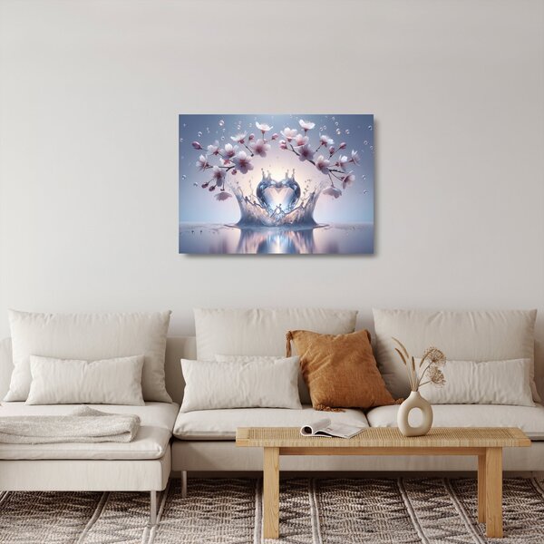 Obraz na szkle - Diamentowe serce (70x50 cm)