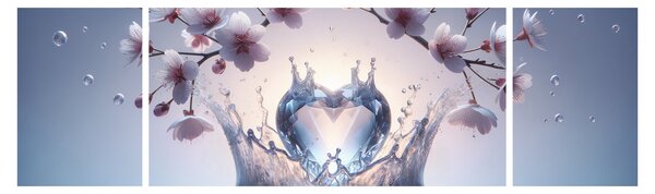 Obraz - Diamentowe serce (170x50 cm)