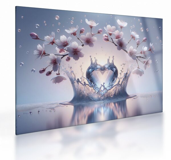 Obraz na szkle - Diamentowe serce (70x50 cm)