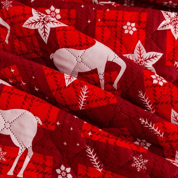 Narzuta na łóżko VELVET CHRISTMAS, czerwona Rozmiar: 170 x 210 cm