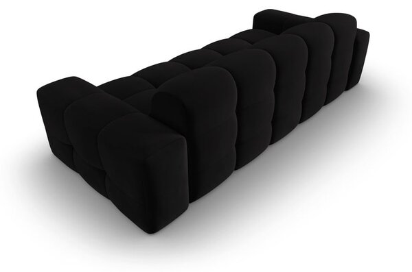 Czarna aksamitna sofa 222 cm Kendal – Micadoni Home