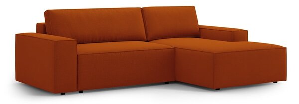 Ceglasty rozkładany narożnik (prawostronny) Jodie – Micadoni Home