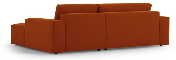 Ceglasty rozkładany narożnik (prawostronny) Jodie – Micadoni Home