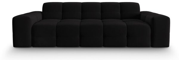 Czarna aksamitna sofa 222 cm Kendal – Micadoni Home
