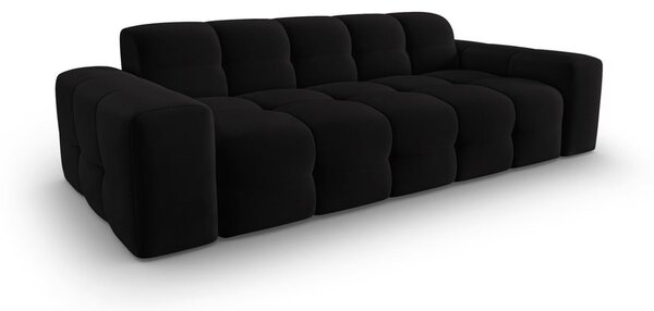 Czarna aksamitna sofa 222 cm Kendal – Micadoni Home