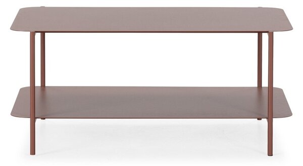 Metalowy stolik w kolorze terakoty 58x90 cm Beatrix – MOME