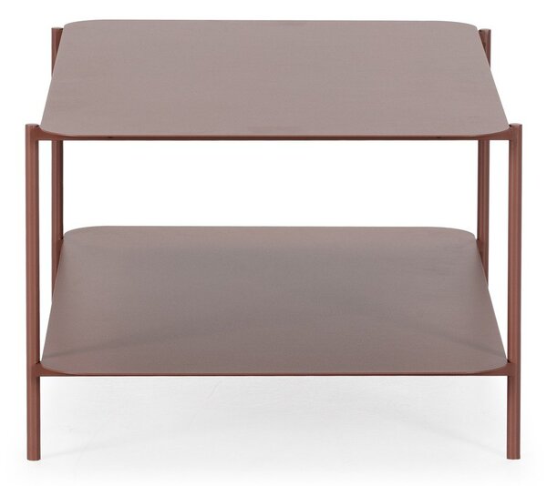 Metalowy stolik w kolorze terakoty 58x90 cm Beatrix – MOME