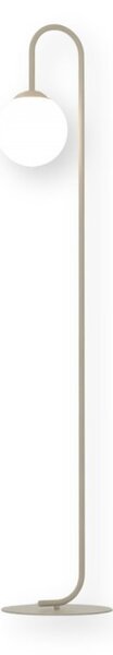 Lampa stojąca podłogowa nowoczesna beżowa biała kula stick 1xE14 10W FLOR Emibig