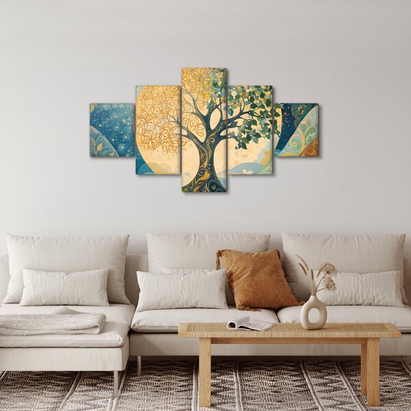 Obraz – Drzewo życia w księżycu (125x70 cm)