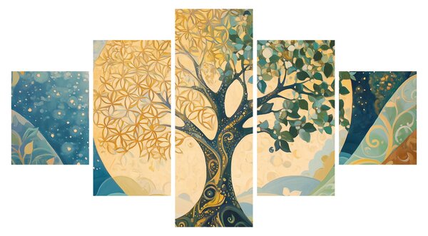 Obraz – Drzewo życia w księżycu (125x70 cm)