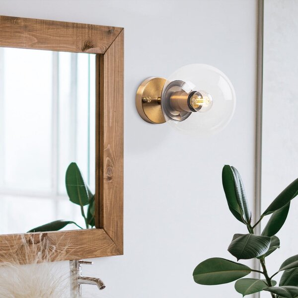 Kinkiet w kolorze mosiądzu ø 15 cm Atmaca – Opviq lights