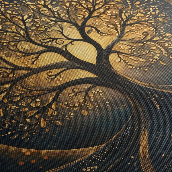 Obraz – Drzewo ze złotą aurą (125x70 cm)