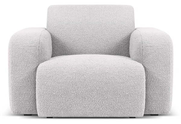 Jasnoszary fotel z materiału bouclé Molino – Micadoni Home