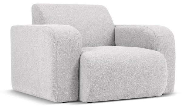 Jasnoszary fotel z materiału bouclé Molino – Micadoni Home