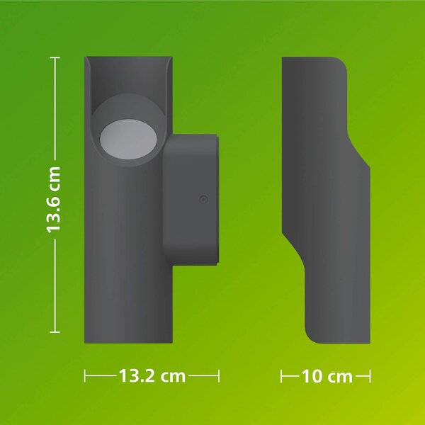 Philips Kinkiet zewnętrzny Fira, aluminiowy / szary / cynkowy, aluminium