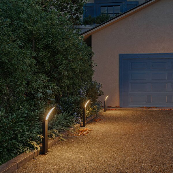 Philips Słupek oświetleniowy LED Splay UE, 60 cm, antracyt, IP44, czarny, aluminium