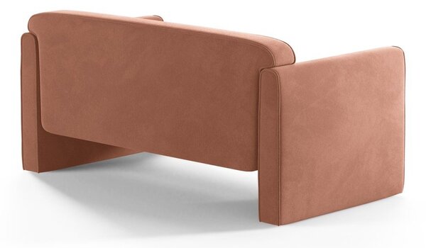 Różowa aksamitna sofa 140 cm Abby – Micadoni