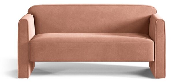 Różowa aksamitna sofa 140 cm Abby – Micadoni