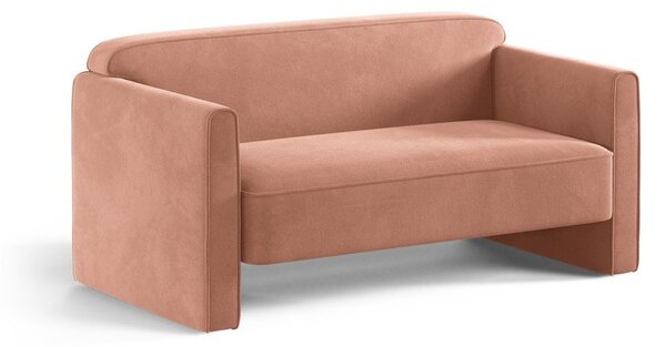 Różowa aksamitna sofa 140 cm Abby – Micadoni