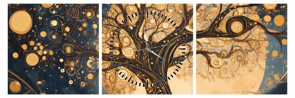 Obraz – Surrealistyczne drzewo (z zegarem) (90x30 cm)