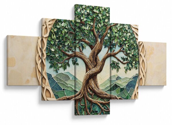 Obraz – Splecione drzewo życia (125x70 cm)