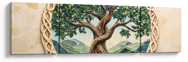 Obraz – Splecione drzewo życia (170x50 cm)