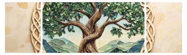 Obraz – Splecione drzewo życia (170x50 cm)