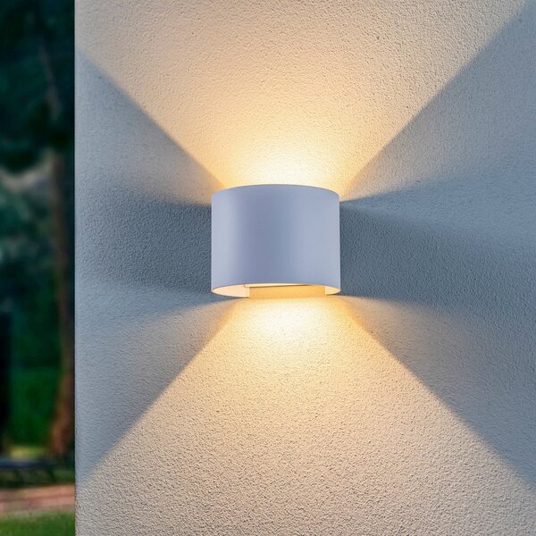 Zewnętrzna Lampa Lindby, Nivar, biały, balkon, metal, nowoczesny