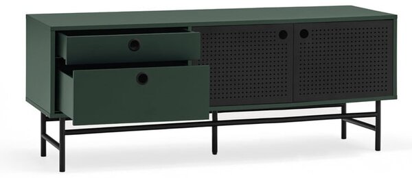 Ciemnozielona szafka pod TV 140x52 cm Punto – Teulat
