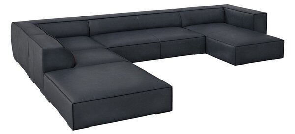 Ciemnoniebieski skórzany narożnik (lewostronny) Madame – Windsor & Co Sofas