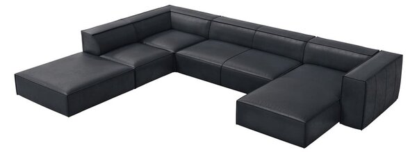 Ciemnoniebieski skórzany narożnik (lewostronny) Madame – Windsor & Co Sofas