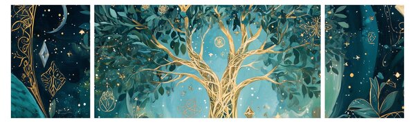 Obraz – Drzewo życia we wszechświecie (170x50 cm)