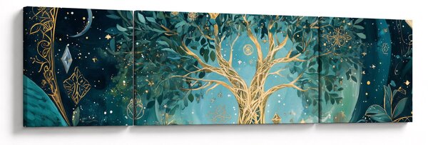 Obraz – Drzewo życia we wszechświecie (170x50 cm)