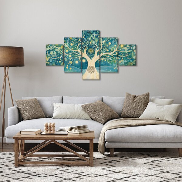 Obraz – Magiczne drzewo ze spiralami (125x70 cm)