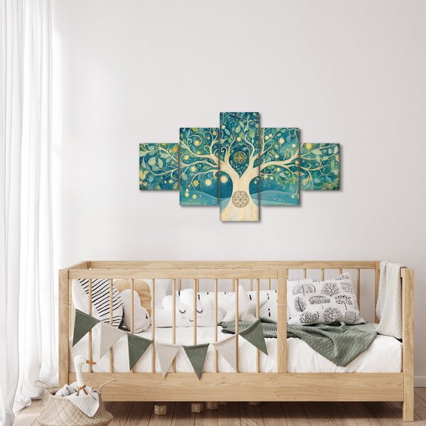 Obraz – Magiczne drzewo ze spiralami (125x70 cm)