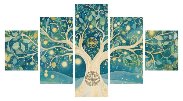 Obraz – Magiczne drzewo ze spiralami (125x70 cm)